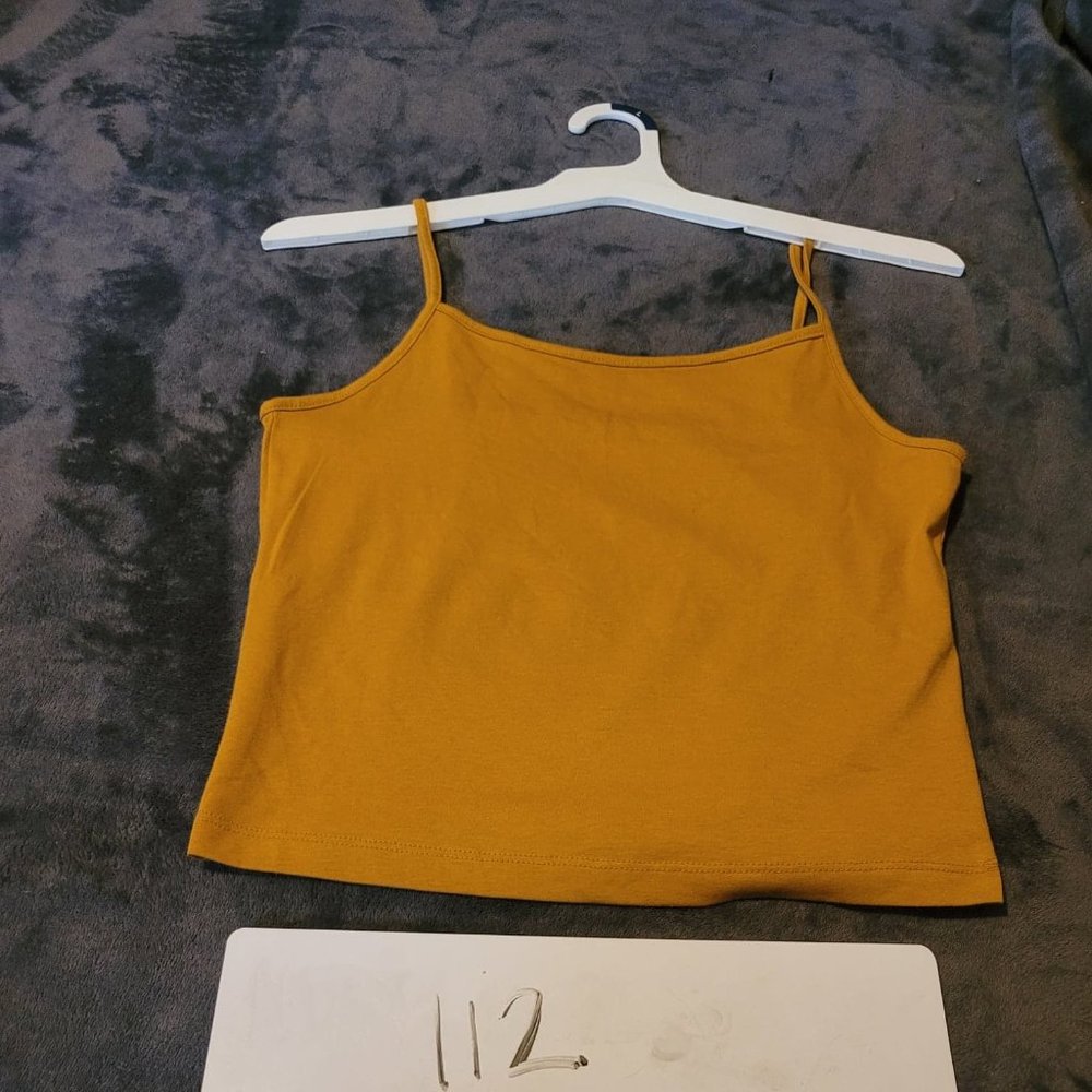 Gold strapped crop top